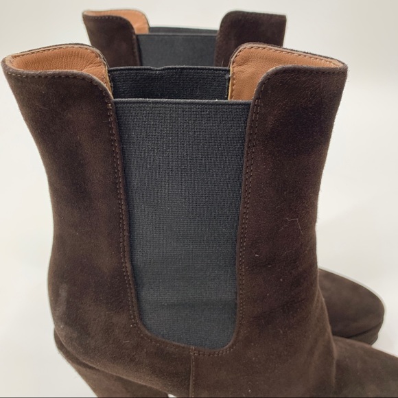 Marni calf suede Platform Chelsea Boot Brown - Picture 5 of 16